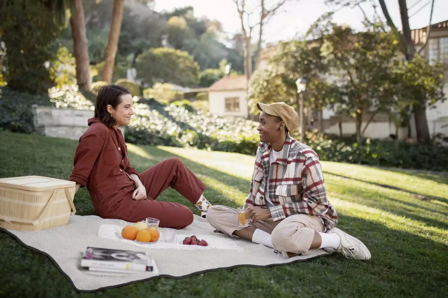 garden party picnic blanket